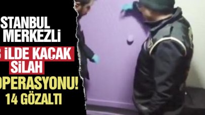 İstanbul merkezli 3 ilde kaçak silah operasyonu: 14 gözaltı