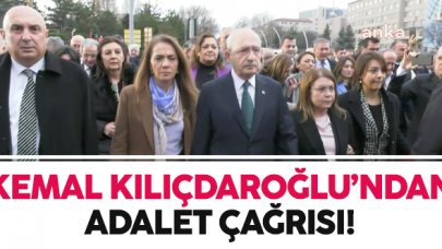CHP Genel Başkanı Kemal Kılıçdaroğlu Adalet Bakanlığı önünde konuştu: Adalet istiyoruz