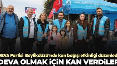 DEVA Partisi Beylikdüzü İlçe Teşkilatı kan bağışı etkinliği düzenledi