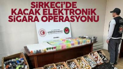 Sirkeci'de kaçak elektronik sigara operasyonu