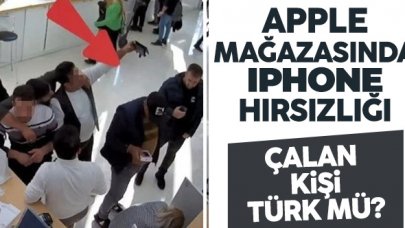 Apple mağazasında Iphone hırsızlığı! Telefonu çalan kişi Türk mü?