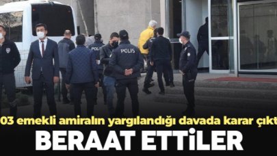 103 amiral beraat etti