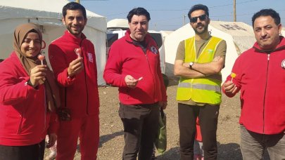 BEYKOMDER deprem bölgesinde yaraları sarıyor