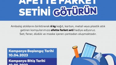 Kartal Belediyesi’nden ‘Atığı getirin, afette farket setini götürün’ Kampanyası