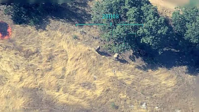 İnsansız hava aracının görüntüleri teröristlerin hain planını deşifre etti