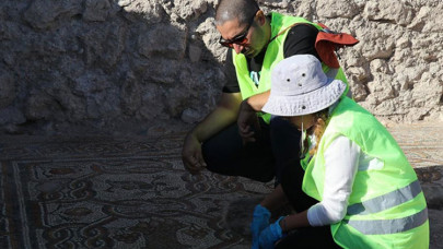 Hadrianopolis'te üzerinde meyve sepeti ve hayvan figürleri bulunan mozaikler ortaya çıkarıldı