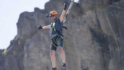 "Sakin şehir" Güdül, "halatla atlama" tutkunlarına ev sahipliği yapıyor