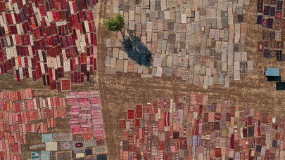 Güneşe serilerek renkleri pastelleştirilen halı ve kilimler yurt dışından alıcı buluyor