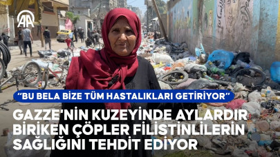 Gazze'nin kuzeyinde aylardır biriken çöpler Filistinlilerin sağlığını tehdit ediyor