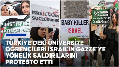 Türkiye'deki üniversite öğrencileri İsrail'in Gazze'ye yönelik saldırılarını protesto
