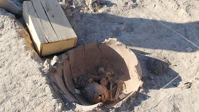 Arslantepe'de 5 bin 600 yıllık iki bebek iskeleti bulundu