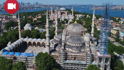 Sultanahmet Cami'ndeki Restorasyon Çalışmaları Görüntülendi