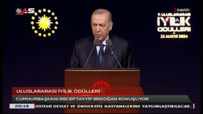 Cumhurbaşkanı Erdoğan, Uluslararası İyilik Ödülleri Töreni'nde konuştu