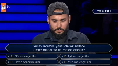 Güney Kore'de Kimler Masörlük Yapabilir? Kim Milyoner Olmak İster Yarışmasındaki 200.000 TL Değerindeki Soru!