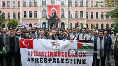İstanbul Üniversitesi'nden Filistin'e destek: 'Gazze’yi Anma Yürüyüşü'