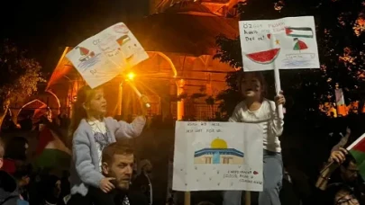Üsküdar’da Gazze nöbeti: Halk İsrail’in ablukasına karşı toplandı