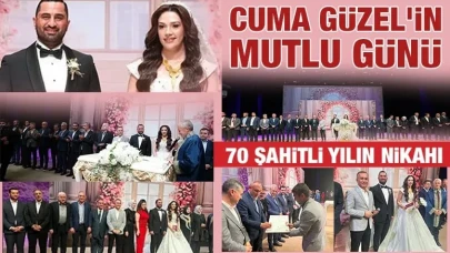 Şahinbey’de tarihi nikah: 70 şahit, yüzlerce davetli!