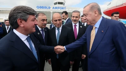Cumhurbaşkanı Erdoğan Türk Dünyası Zirvesi için Azerbaycan’da