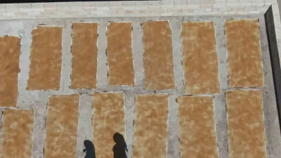 Gaziantep’te imece usulü üretim:Kadınların yaptığı doğal pestil yoğun ilgi görüyor