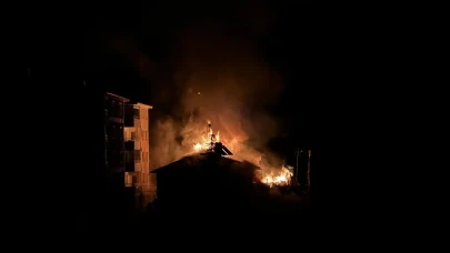 Çankırı'da yangın yürekleri ağza getirdi! İşte o görüntüler