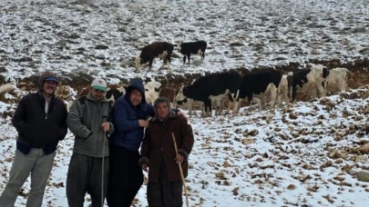 Aniden kar bastırınca yaylada mahsur kalan kadın kurtarıldı