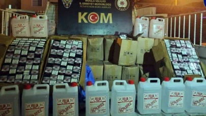 Bin 980 litre sahte şarap ele geçirildi