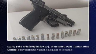 Polisten şüpheli şahıslara operasyon: Tabanca ve fişek ele geçti