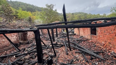 Yanan ahırdaki 30 küçükbaş hayvan telef oldu