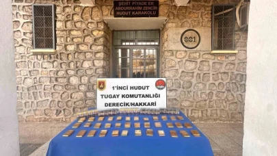 Hakkari’de sınır güvenliği operasyonu: 36 kilo altın ve kaçak sigara ele geçti