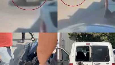 Korkunç kaza anı kamerada! Araç motosikletliyi böyle savurdu