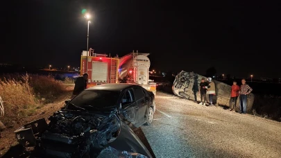Hatay’da faciadan dönüldü! Takla atan minibüs tarlaya devrildi