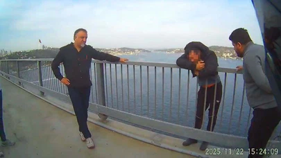 Köprüde nefes kesen anlar... Hayatla ölüm arasında kaldı!