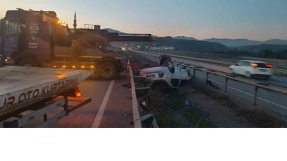 Karabük’te kontrolden çıkan otomobil takla attı: 2 kişi yaralı kurtarıldı