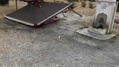 Ilgın’da şehit parkına silahlı saldırı! Tahribatın görüntüleri tepki çekti