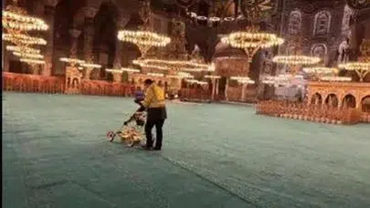 Ayasofya’da Bilim Kurulu onaylı tadilatlar devam ediyor