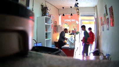 Dürüm sipariş edip, tatlı yediler... Dolandırıcılar güvenlik kamerasına yakalandı!