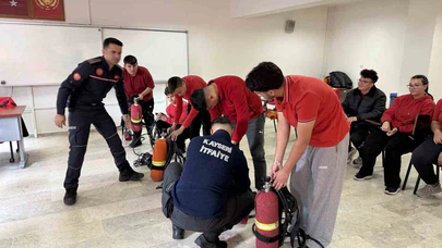 Kayseri’de itfaiyeci adaylarına gerçek eğitim deneyimi: 51 öğrenci sahada!