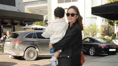 Ezgi Mola set arasında oğluyla görüntülendi! Organize işler başladı