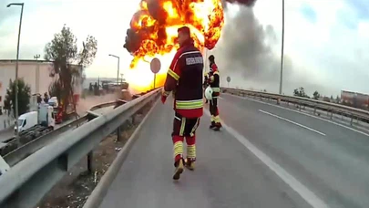 26 tonluk cehennem ateşi! Alevler gökyüzüne yükseldi, patlamalar art arda geldi