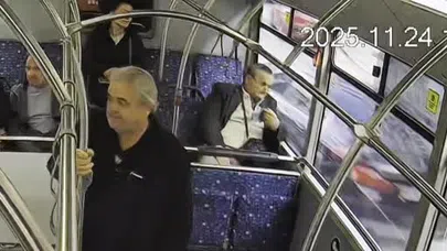 Soğukkanlı otobüs şoföründen hayat kurtaran hamle!