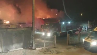 Sivas’ta geceyi alevler aydınlattı! Ahır yandı, hayvanlar son anda kurtuldu