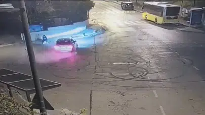 Drift terörü kamerada: Kadın sürücüye rekor ceza ve gözaltı