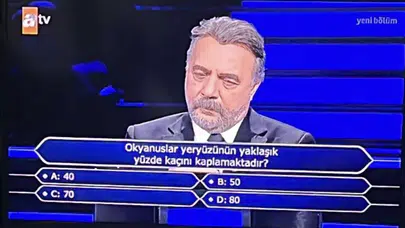 Okyanuslar yeryüzünün yüzde kaçını kaplar? %40 mı, %50 mi, %70 mi, %80 mi?