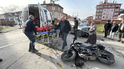Bolu’da yürekler sıkıştı! Çarpışmanın şiddetiyle motosikletli metrelerce savruldu