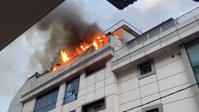 İstanbul'da lüks otelde yangın paniği... Çatı katı bir anda cehenneme döndü!