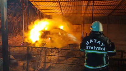 Defne’de samanlık yangını: Hızlı müdahale felaketi önledi!