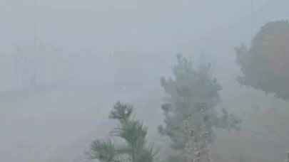 Farlar yetmedi, dikkat tükendi... Elazığ’da trafik sisle kilitlendi!