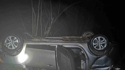 Giresun’da yağış kazaya neden oldu: Araç 20 metrelik uçuruma düştü!