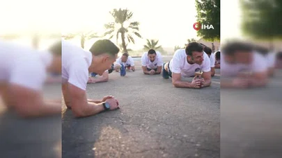 Macron, Fransız askerleriyle Abu Dabi’de spor yaptı