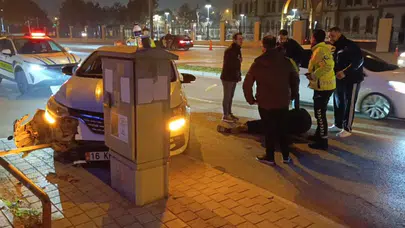 İnegöl’de korku dolu anlar... Otomobil kazaya karıştı, sürücü nöbet geçirdi!